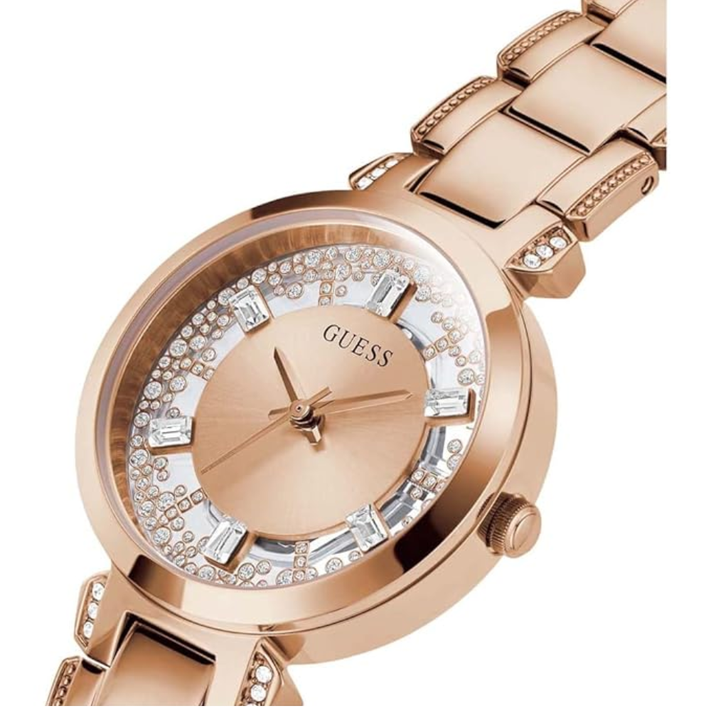 Guess Crystal Clear Rose Gold Women's Watch GW0470L3