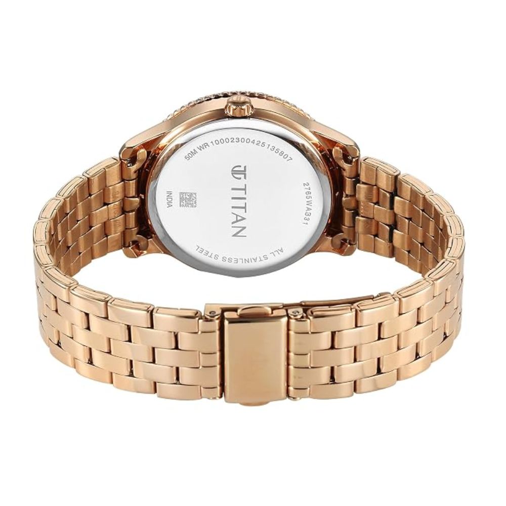 Titan Sports Fashion Dark Rose-Gold Women's Watch 2765WM02