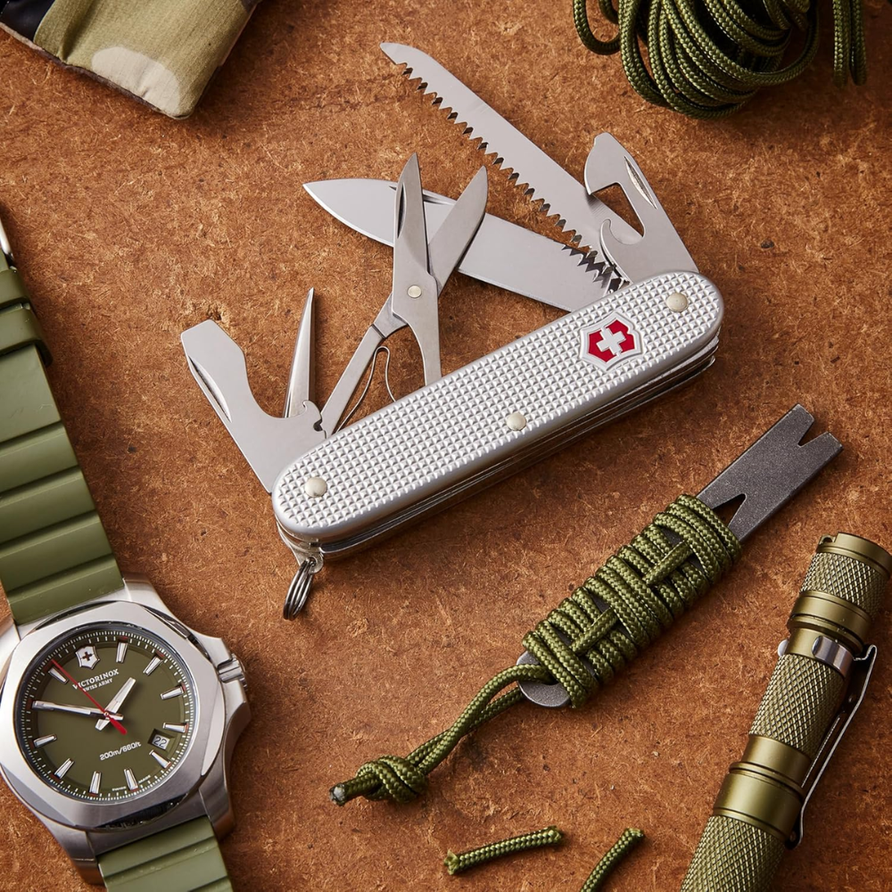 Victorinox Farmer X Alox Silver Swiss Army Knife 0.8271.26