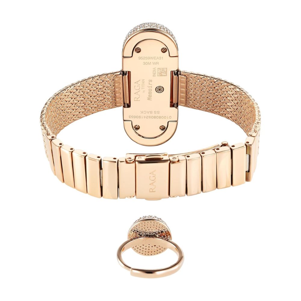 Titan Raga Memoirs Rose Gold Women's Watch 95259WM01