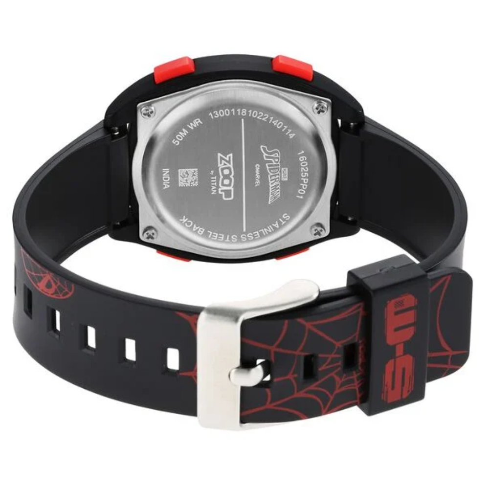 Zoop Spiderman Multicoloured Digital Dial Digital Watch for Boys Kids NS16025PP01