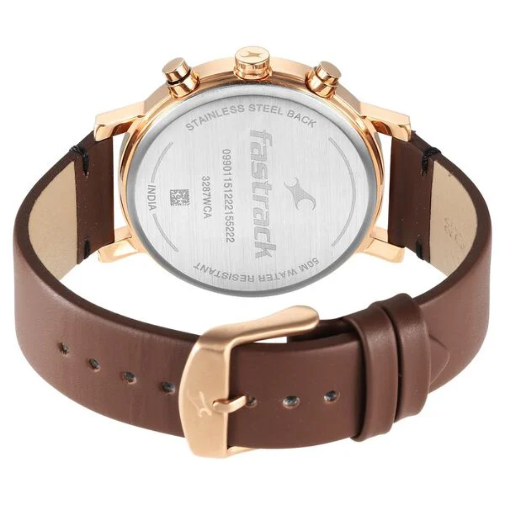 Fastrack Tick Tock White Dial Men's Watch 3287WL01