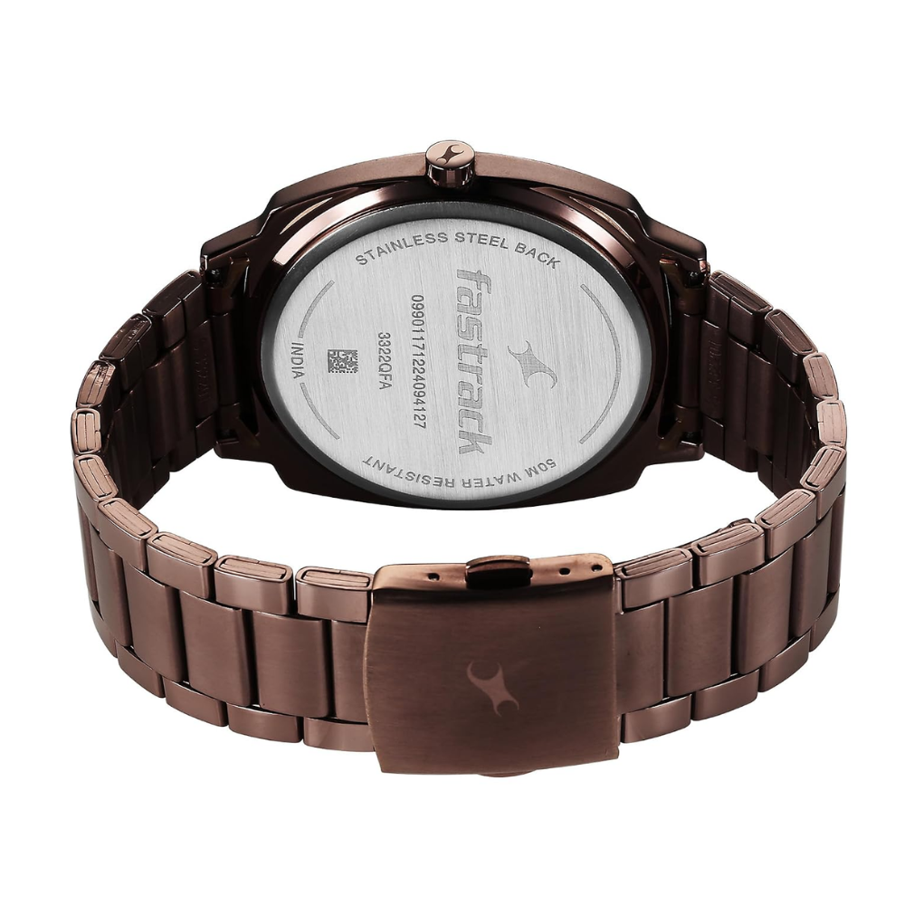 Fastrack Groove Black Dial Guys Watch 3322QM01