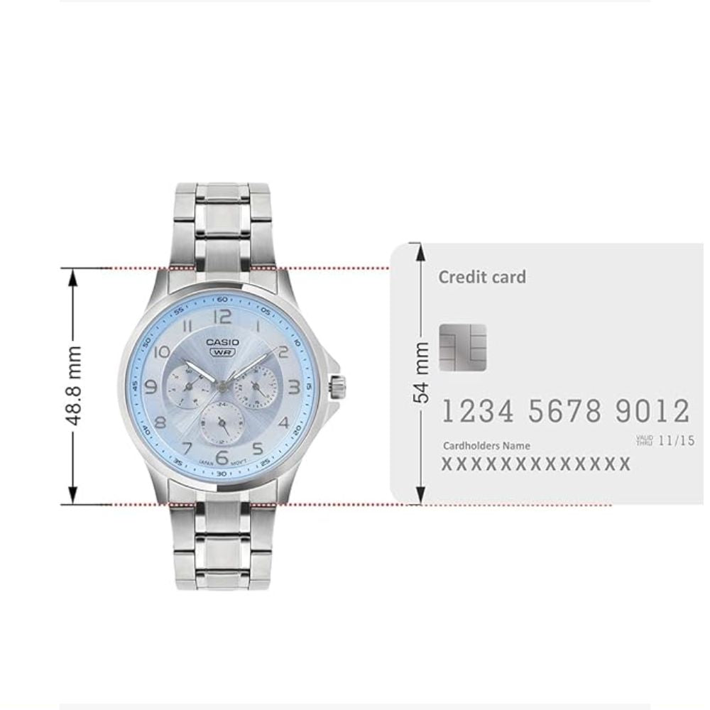 Casio Enticer Ice Blue Dial Men's Watch A2451