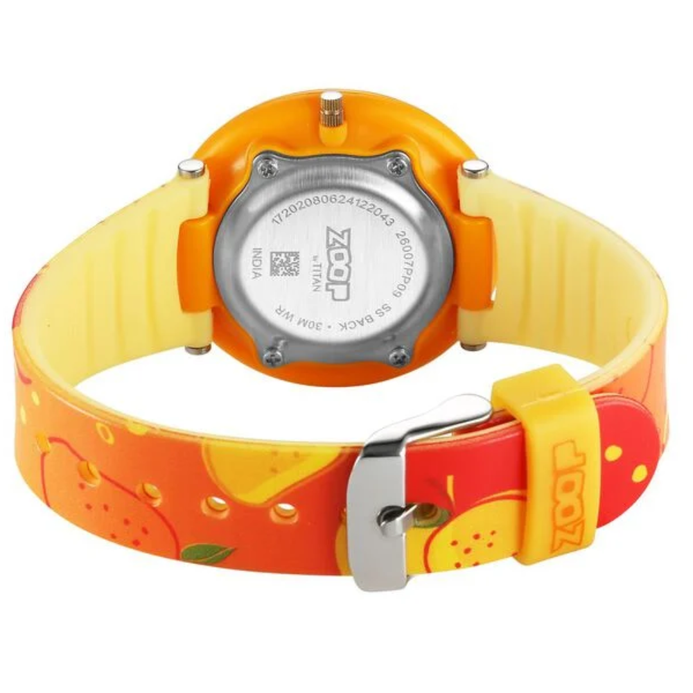 Zoop Yellow Dial Yellow Strap Girls Kids Analog Watch 26007PP09W