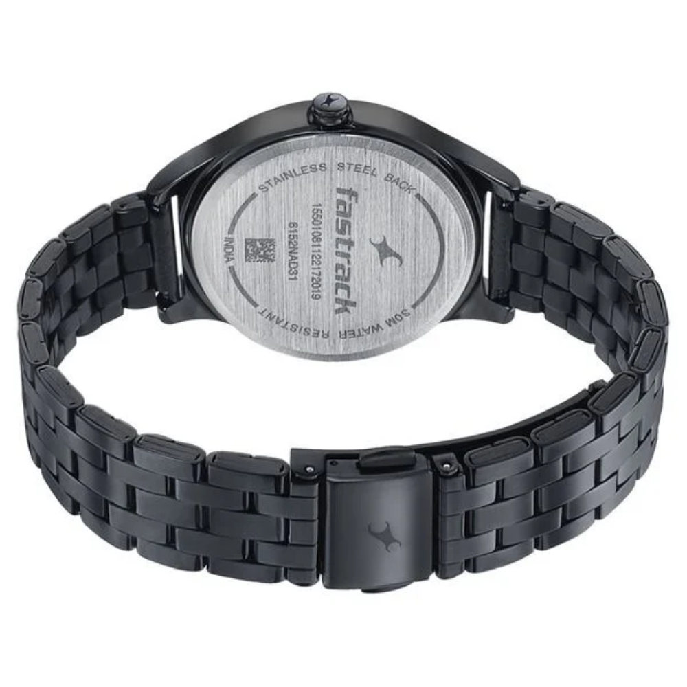 Fastrack Style Up Black Dial Watch for Girls 6152NM01