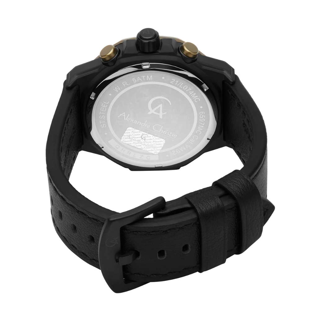 Alexandre Christie Chronograph Black Men's Watch 6597MCLIPBAGN