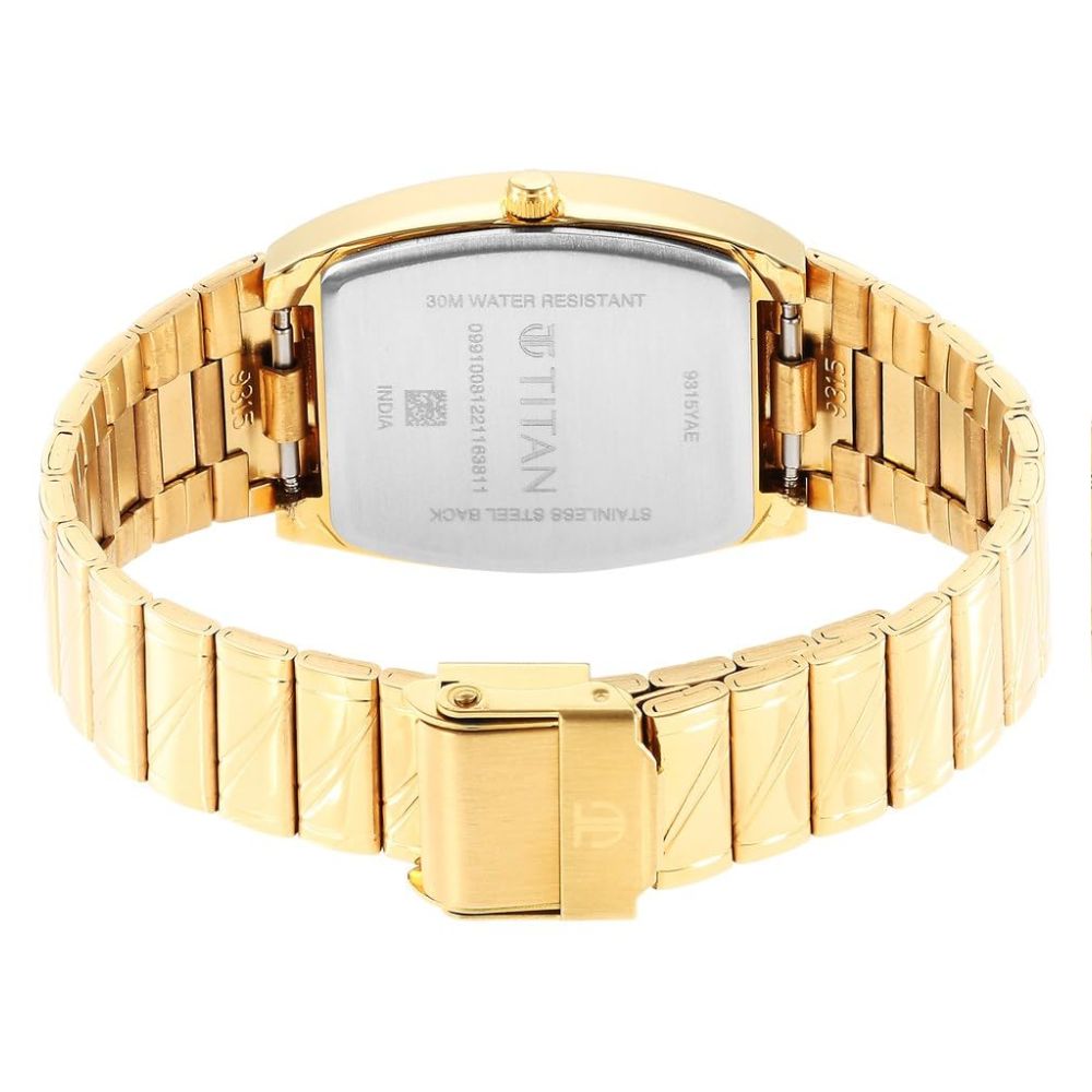 Titan Analog Gold Men's Watch 9315YM05