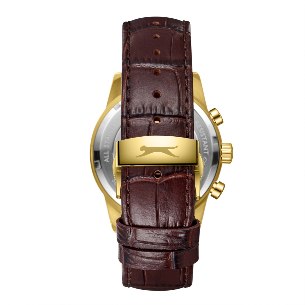 Slazenger White Dial Brown Leather Multifunction Men's Watch SL.09.2649.2.132