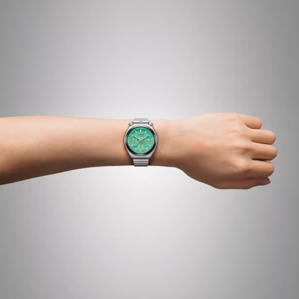 CITIZEN Tsuno Green Dial Women's Chronograph Watch Accessory AN3660-73X
