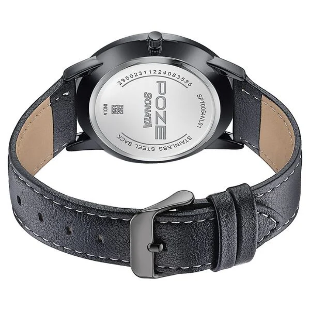 Sonata Poze Black Dial Men's Watch SP70054NL01