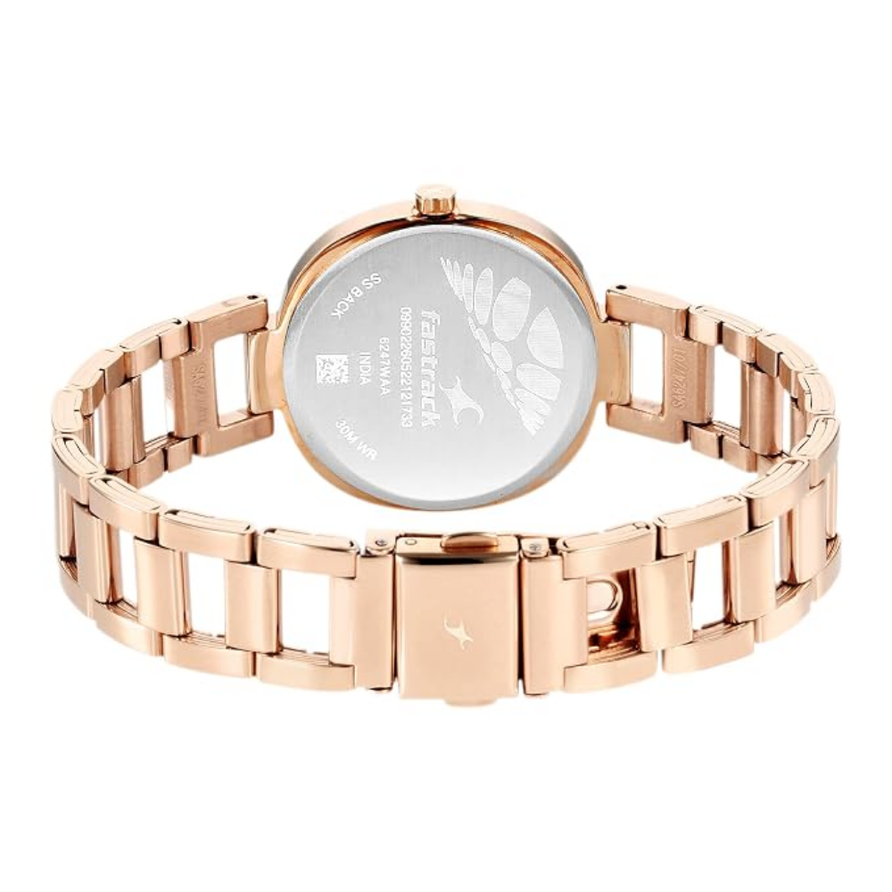 Fastrack Stunners Golden Dial Women's Watch 6247WM01
