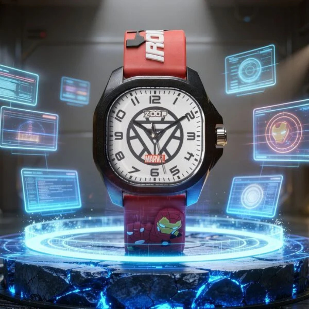 Zoop Marvel Iron Man Dial Red Strap Boys Kids Analogue Watch 16045PP03