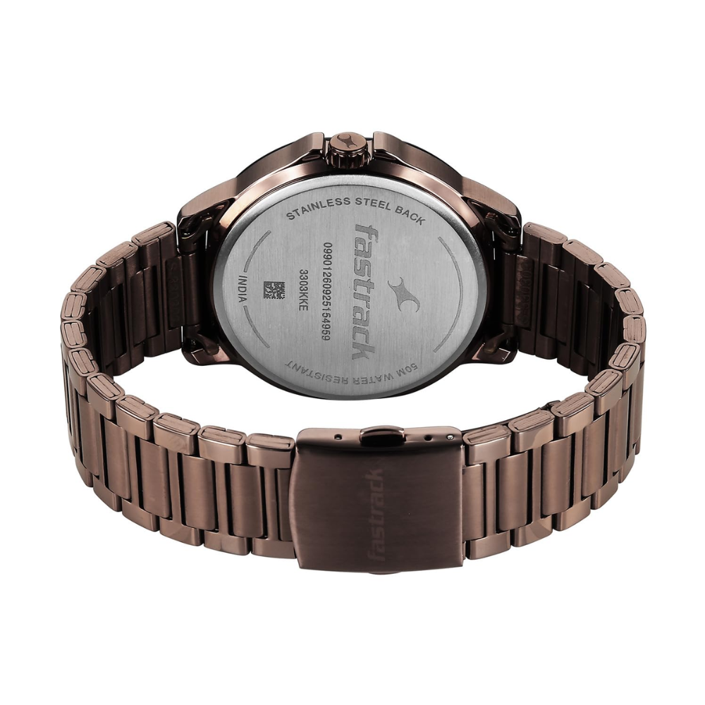 Fastrack Street Opulence Brown Men's Watch 3303KM06