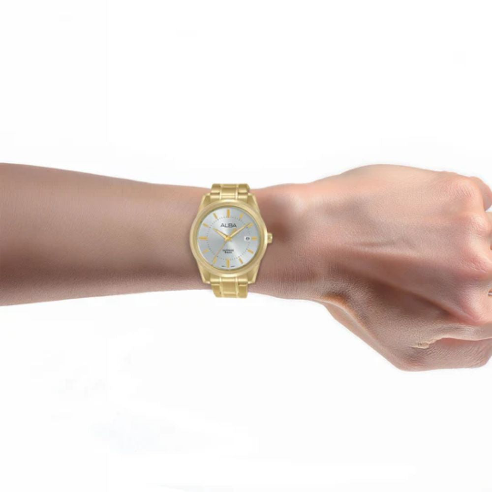 ALBA Gold Tone Sapphire Men Watch AS9V18X1