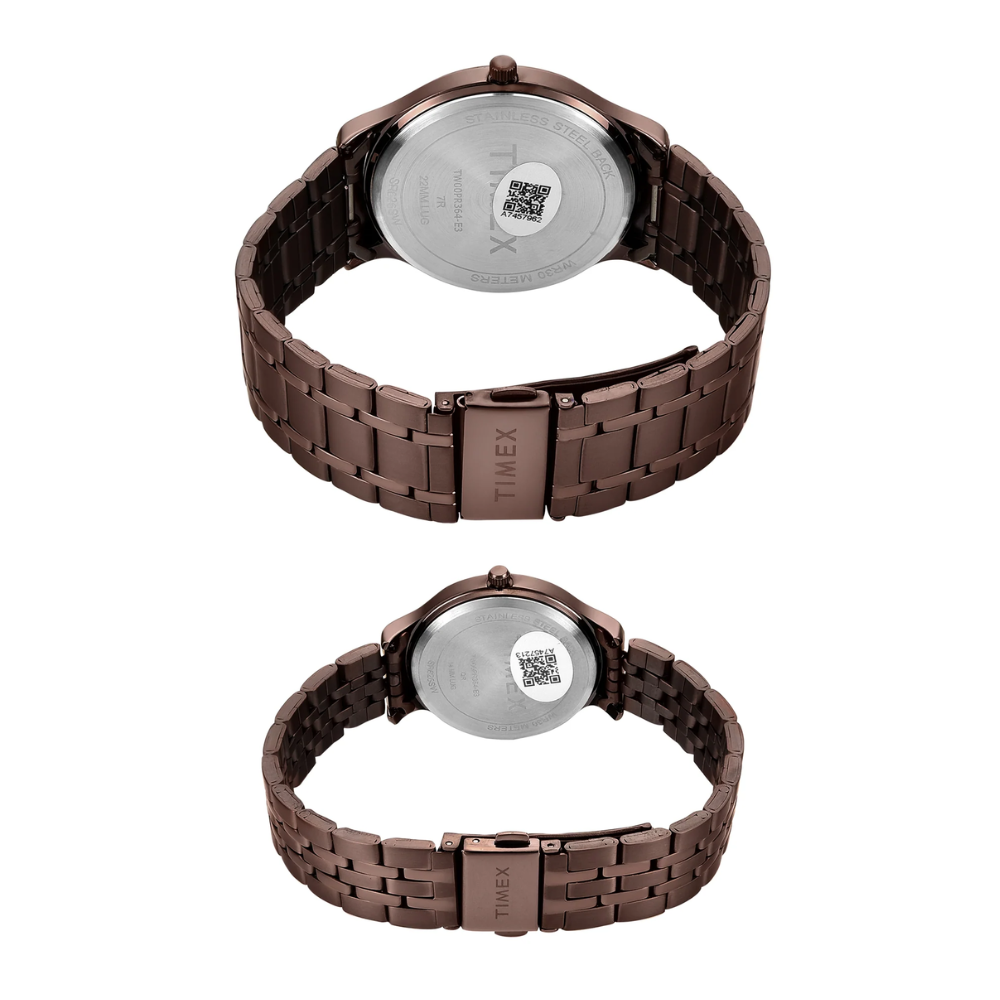 TIMEX Trendline Brown Pair's Watch TW00PR364