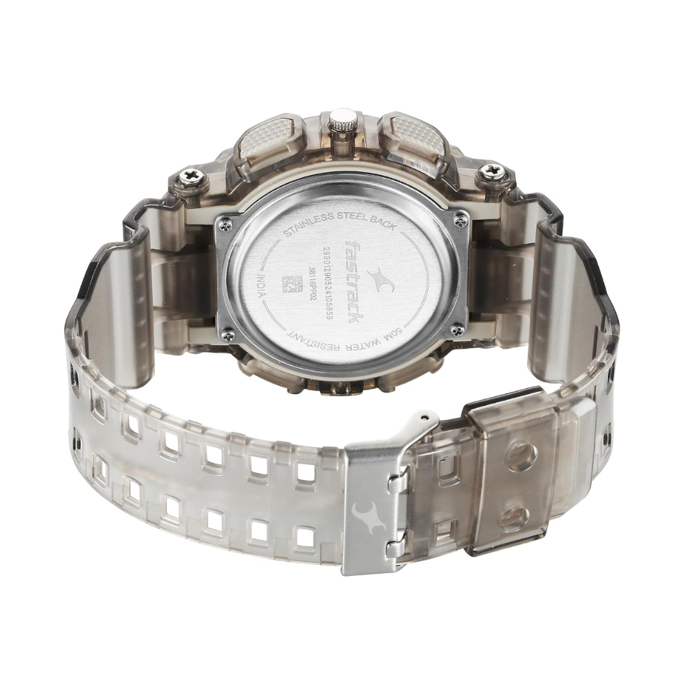 Fastrack StreetStyle Translucent Grey Guys Watch 38116PP02