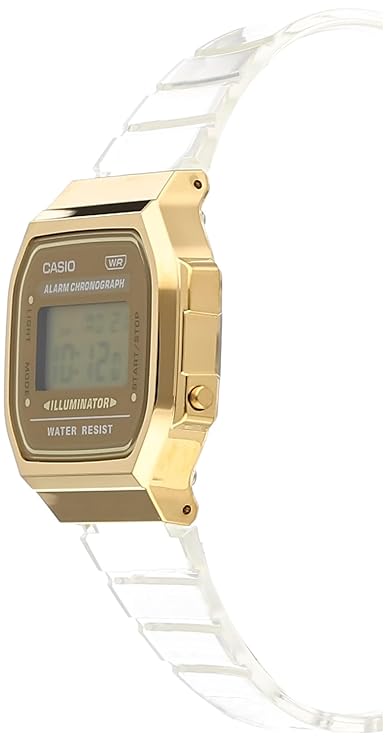 Casio Vintage Gold Dial Transparent Unisex Watch D307 A168XESG-9ADF