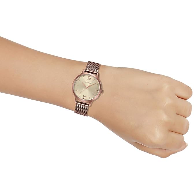 Casio Enticer Analogue Rose Gold Dial Women’s Watch – LTP-E157MR-9ADF (A1693)