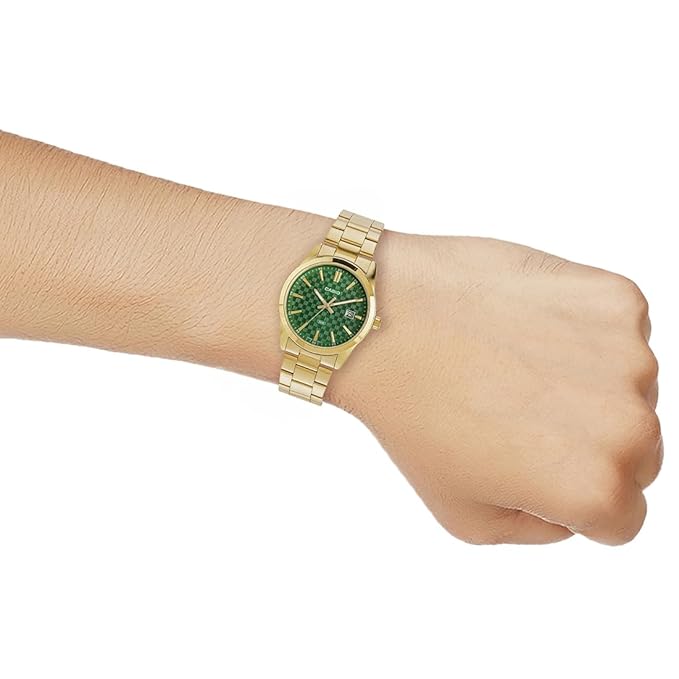 Casio Enticer Analog Green Dial Men MTP-VD03G-3AUDF (A2246)