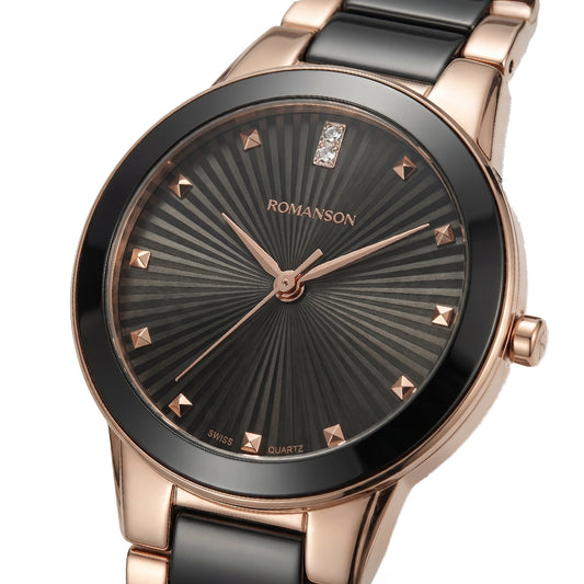 Romanson Gold Black Men Watch TM4236LLWBK