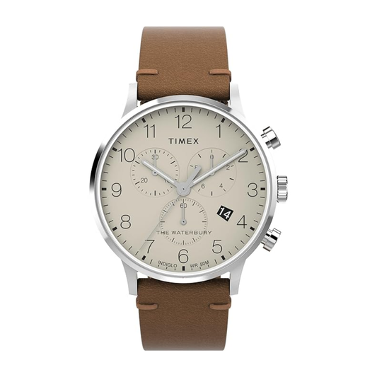 TIMEX Waterbury Classic Cream Brown Men Analog Watch TW2W50900UJ