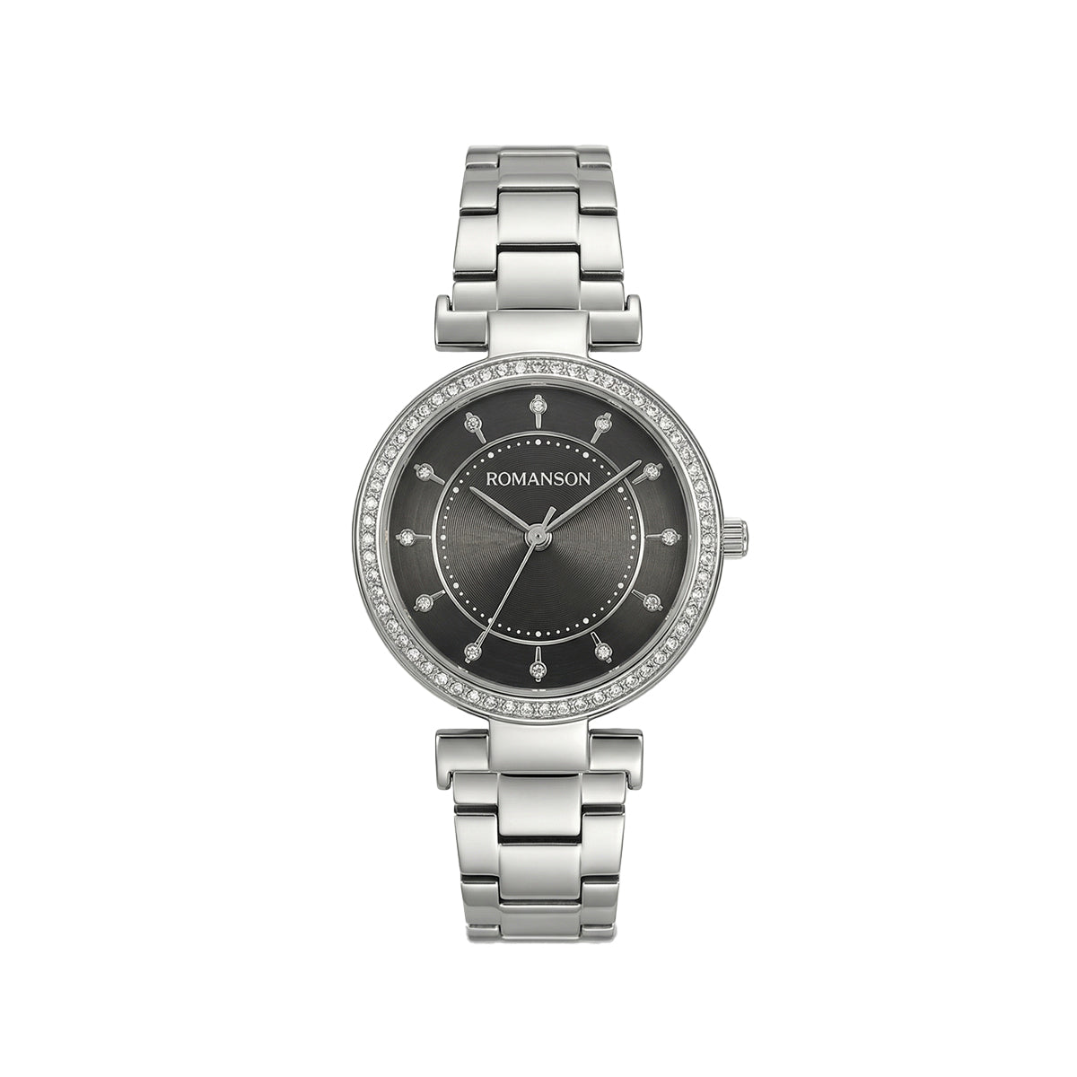 Romanson Classic Silver Women Watch RM6BS204TLWBK