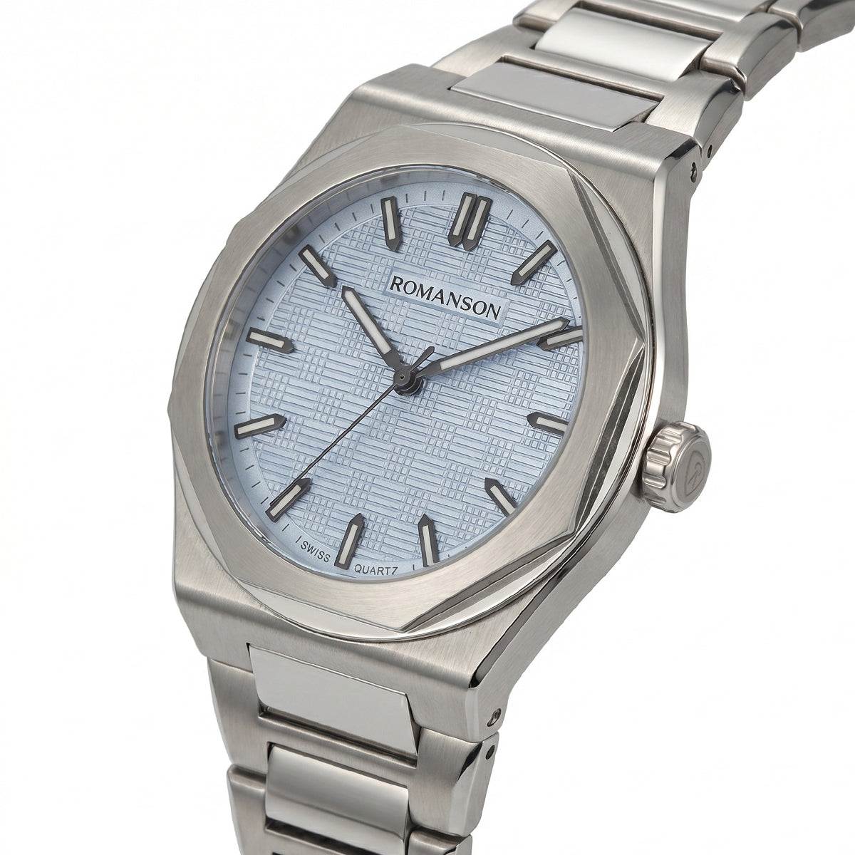 Romanson Silver Men Watch RM4BS004MWLBU