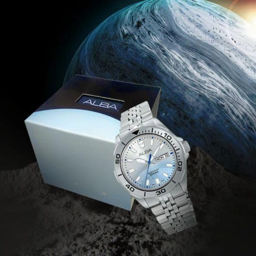 ALBA Planet Uranus Inspired Silver Men's Watch AV3587X1