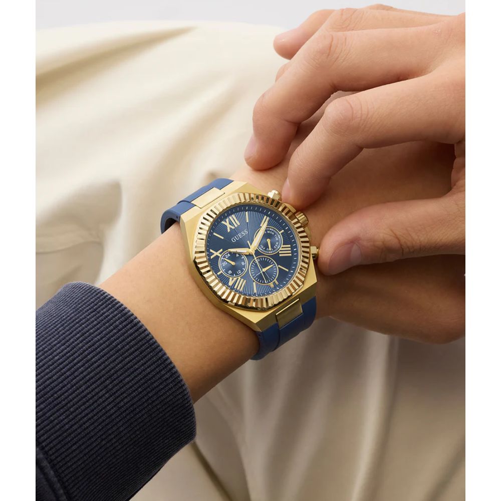 GUESS Equity Blue Gold Men's Watch GW1011G2