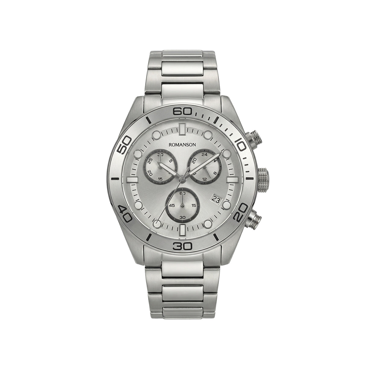 Romanson Classic Silver Men Watch TM6BS203FMWWH