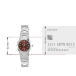 Casio Maroon Dial Women's Watch LTP-1241D-4A2DF (A2275)