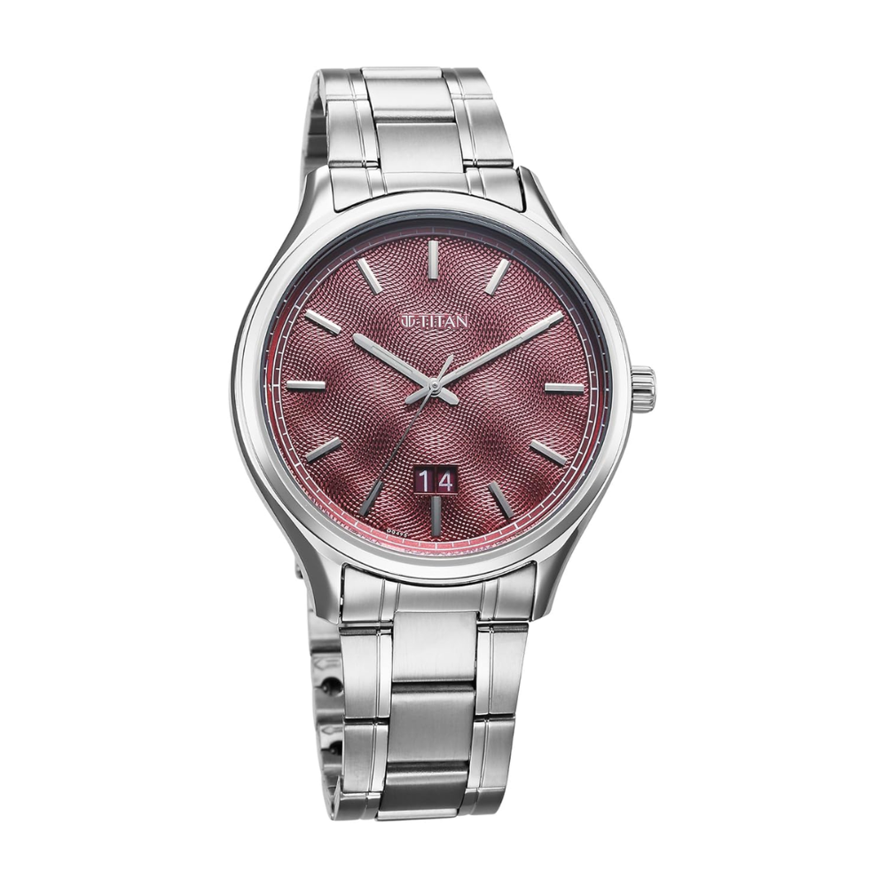 Titan Palette of Colours Magenta Dial Watch for Men 10033SM02