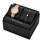 Armani Exchange Rose Gold-Tone Women's Watch with Bracelet AX7175SET