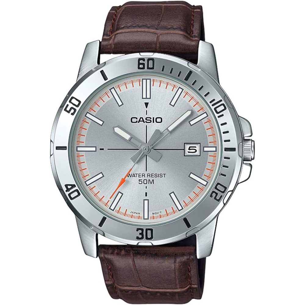 Casio Brown Leather Strap Men's Watch MTP-VD01L-1BV, MTP-VD01L-7BV, MTP-VD01L-7CV, MTP-VD01L-8EV | 10563069