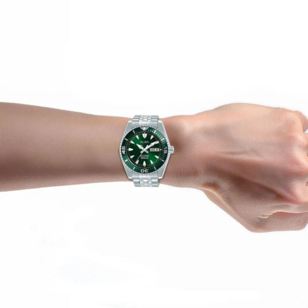 ALBA Sunburst Green Dial Men Watch AL4767X1