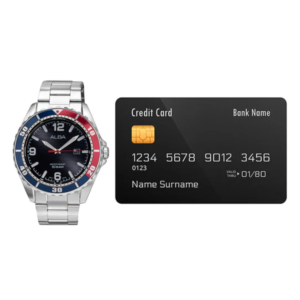 ALBA Active Black Dial Men's Watch AG8N45X1