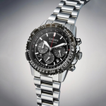 Citizen Solar Black Dial Men's Chronograph Stainless Steel Watch CA4664-60E