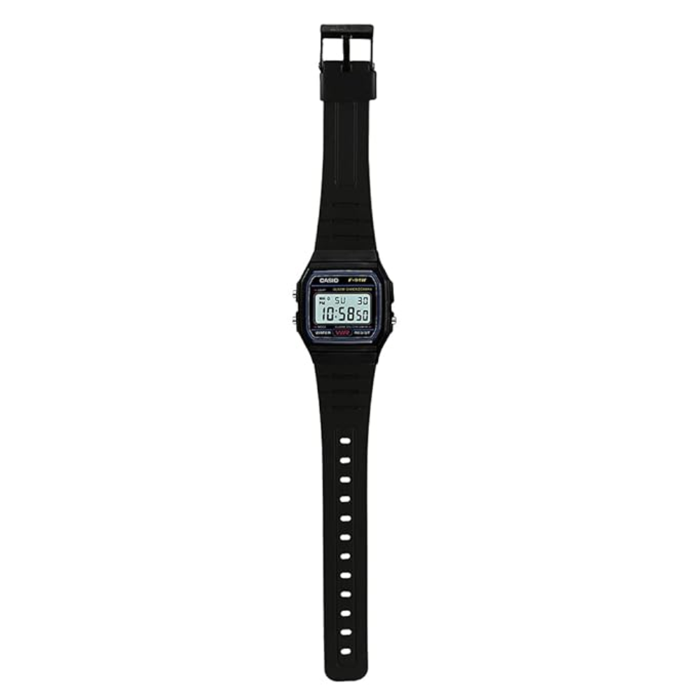 Casio Youth Series Black Unisex Watch D002 F-91W-1Q