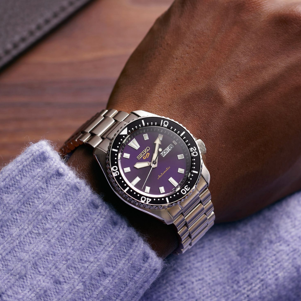Seiko 5 Sports Edo Purple Dial Men's Watch HDB003K1