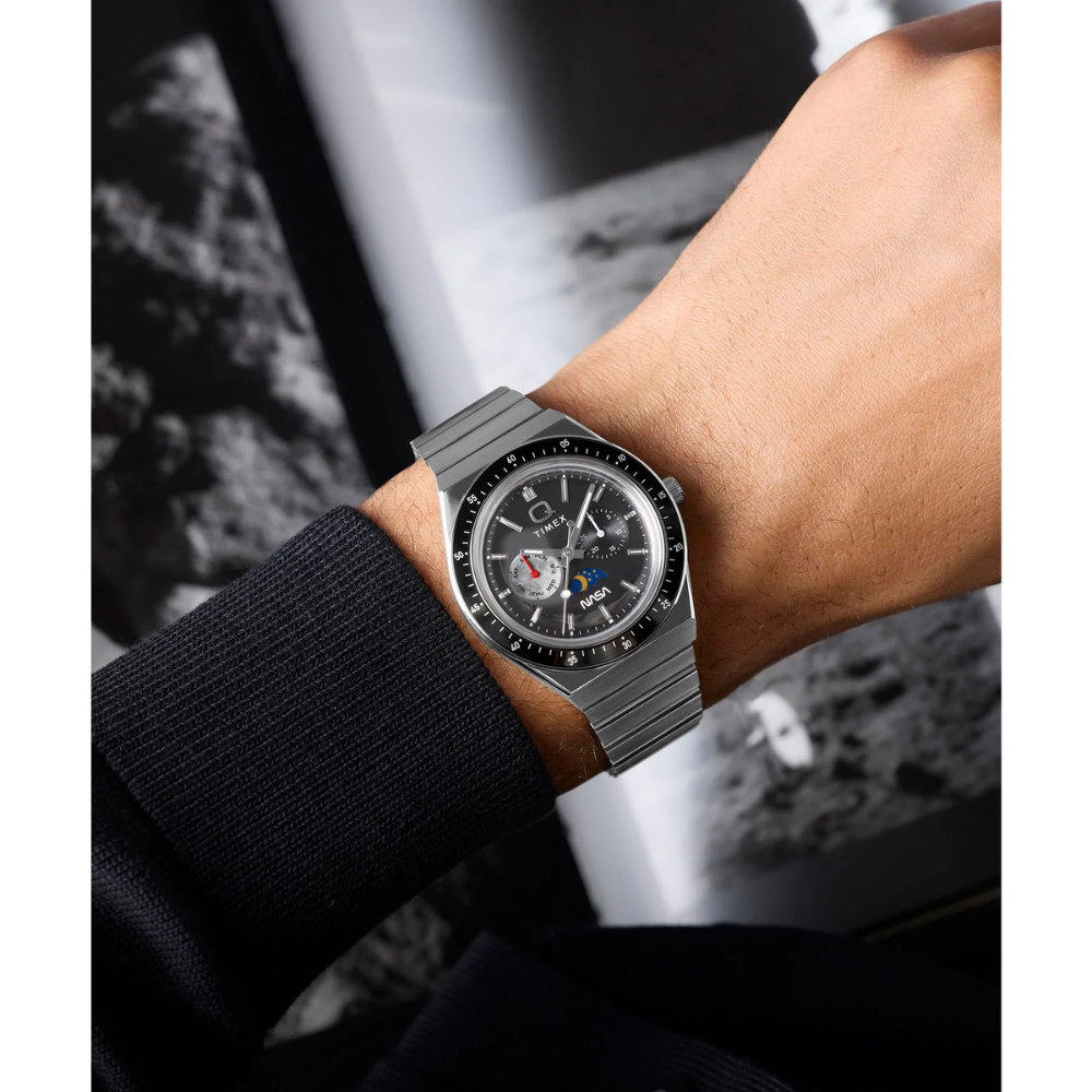 Timex Q X NASA Silver Men Watch TW2Y56700UJ