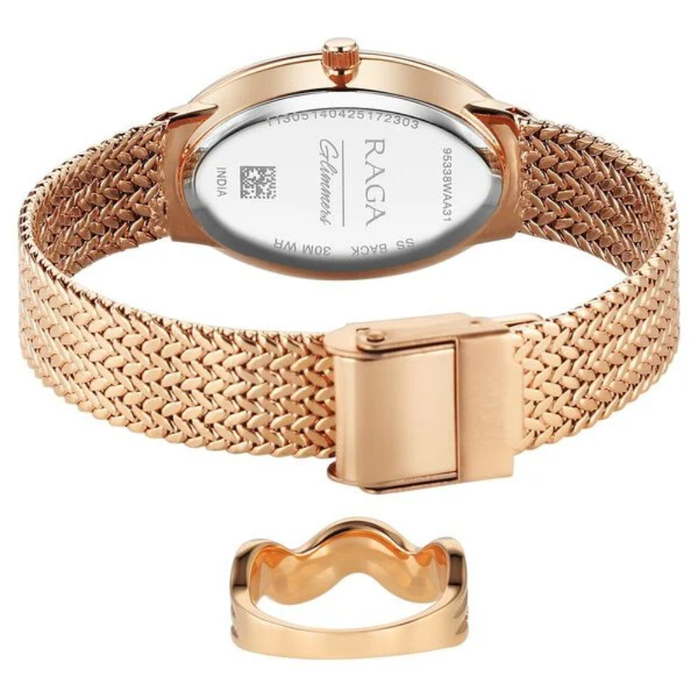 Titan Raga Glimmers Brown Dial Women's Watch 95338WM01