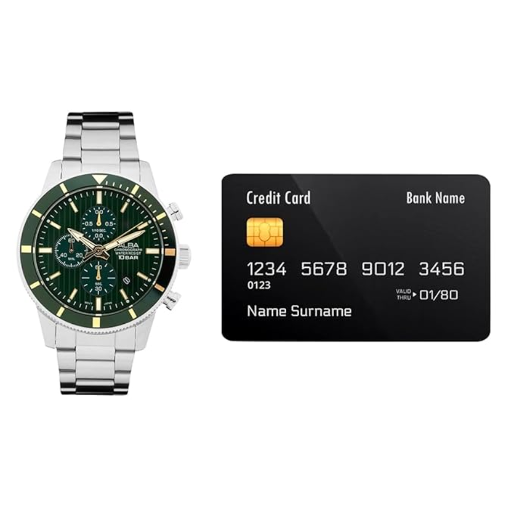 ALBA Stainless Steel Forest Green Dial Men's Watch AM3953X1