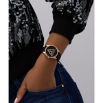 Guess Black Rose Gold Tone Women Watch GW0942L3