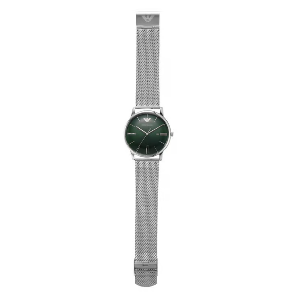 Emporio Armani Minimalist Green Dial Men's Analog Stainless Steel Watch AR11578
