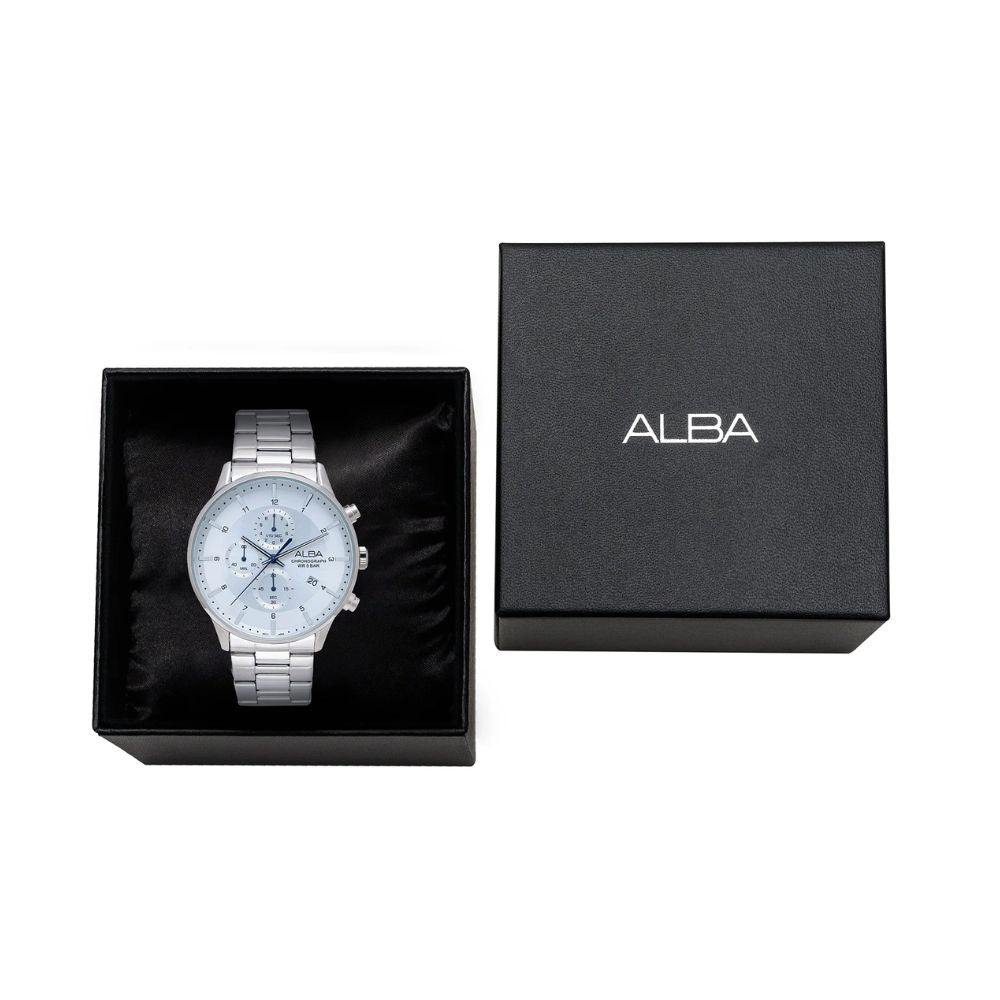 ALBA Chronograph Silver White Dial Men's Watch AM3767X1