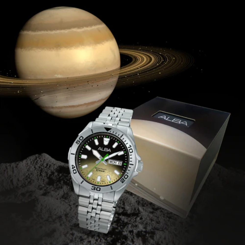ALBA Planet Saturn Inspired Silver Men's Watch AV3585X1