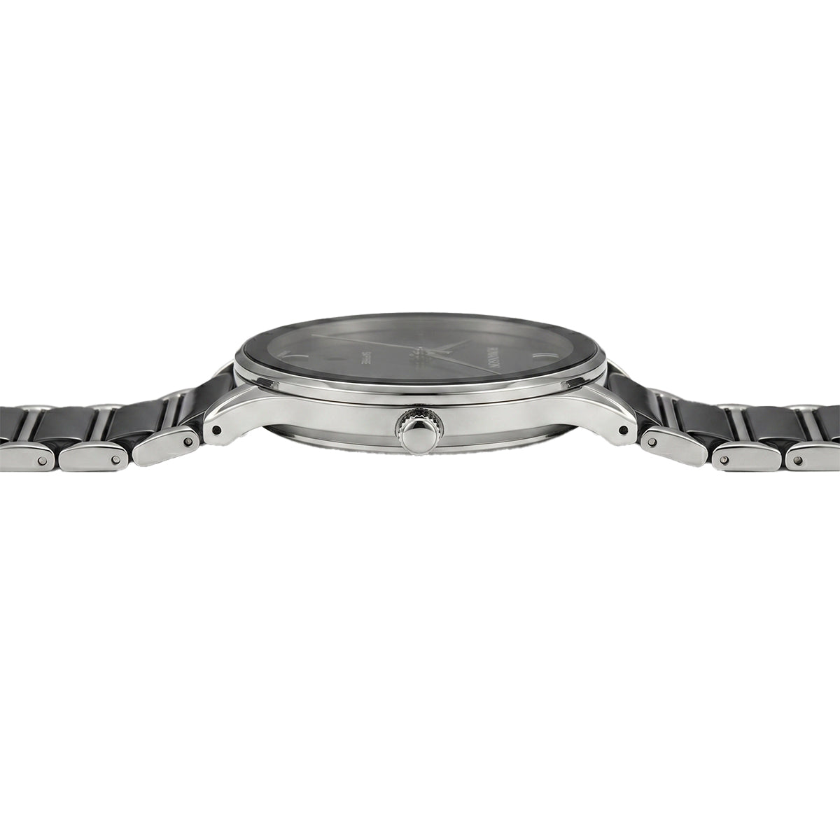 Romanson Steel and Black Ceramic Men's Watch TM4236MMWBK