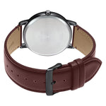 Casio Men Leather Analog Black Dial Brown Men Watch A2062 Mtp-B310Bl-5Avdf A2062