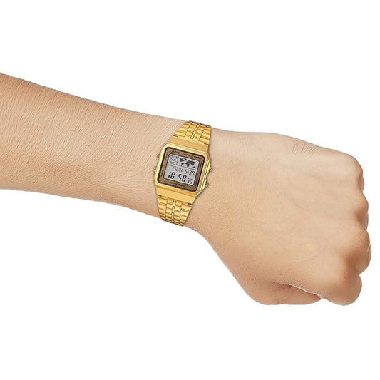 Casio Vintage Gold Unisex Watch D134  A500WGA-9DF